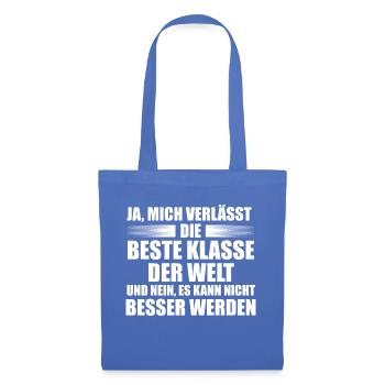 Lehrer Rente Renteeintritt Geschenk - Stoffbeutel - Hellblau - Vorne