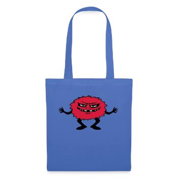Dangereux monstre comique poilu - Sac en tissu - bleu pâle - Devant