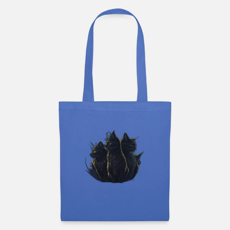 Katze - Stoffbeutel - Hellblau