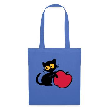 Kitten with apple - Tote Bag - light blue - Front