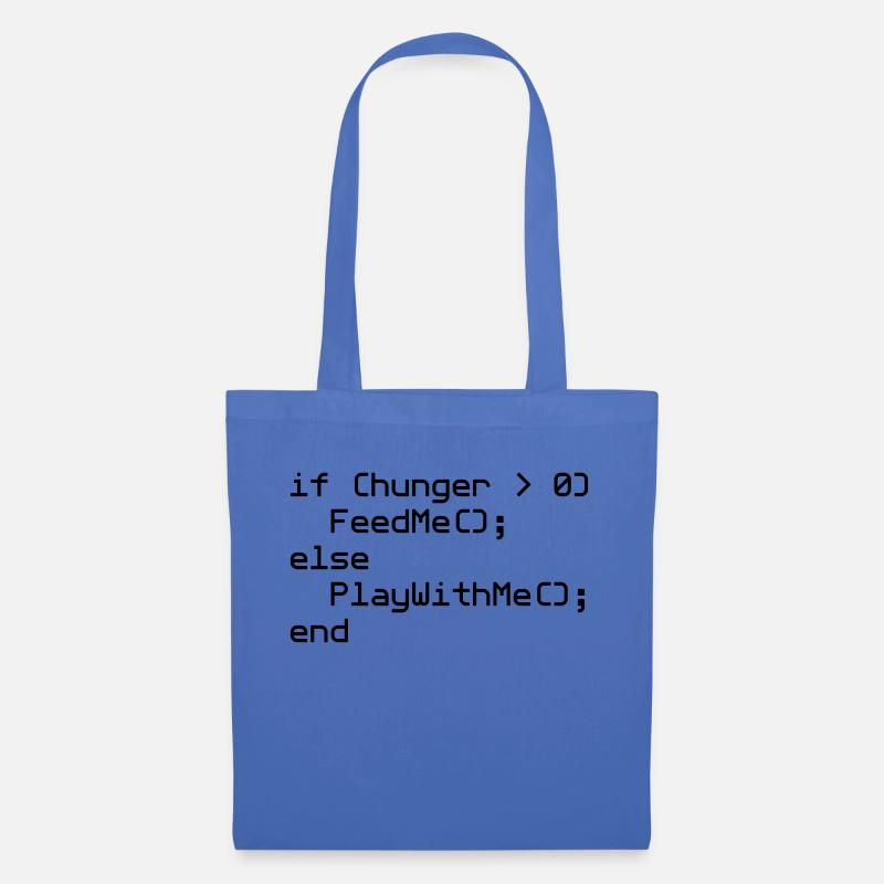NERD Baby "if (hunger ..." - Stoffbeutel - Hellblau