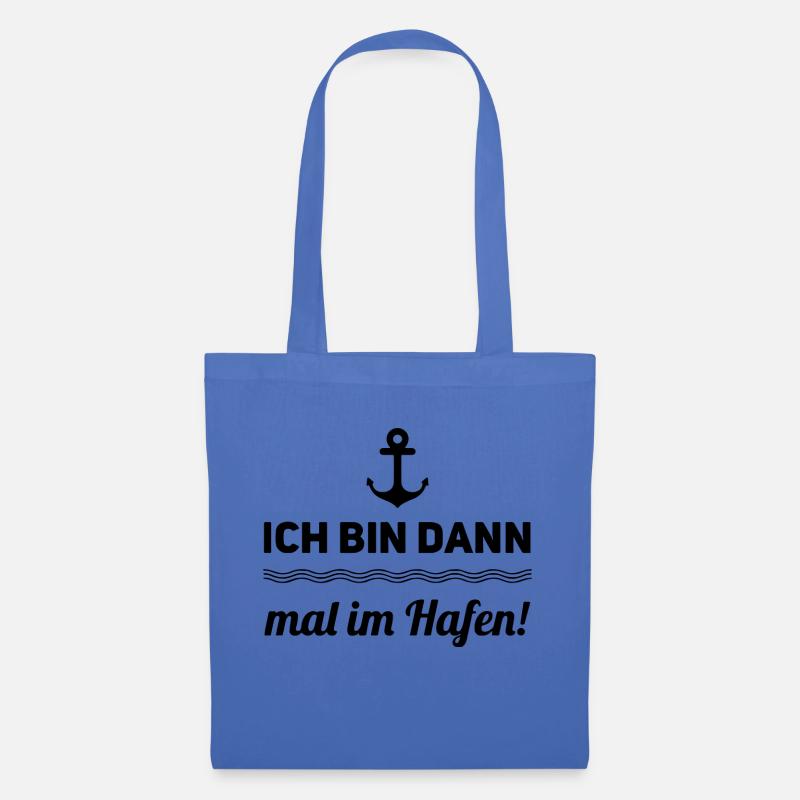 ich bin dann mal im hafen - Stoffbeutel - Hellblau