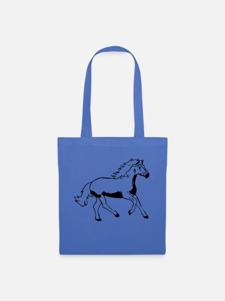 pferd - Stoffbeutel - Hellblau