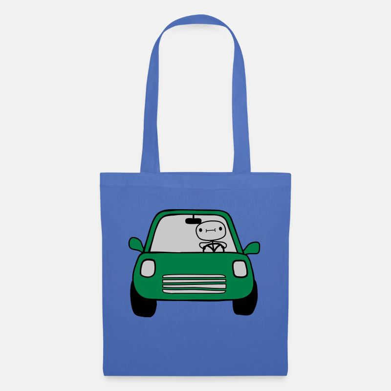 Fahrer Comic Auto - Stoffbeutel - Hellblau