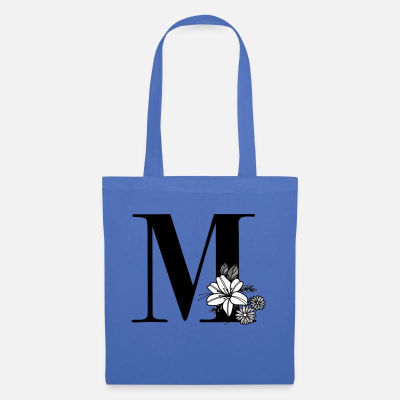 Buchstabe M - Stoffbeutel - Hellblau