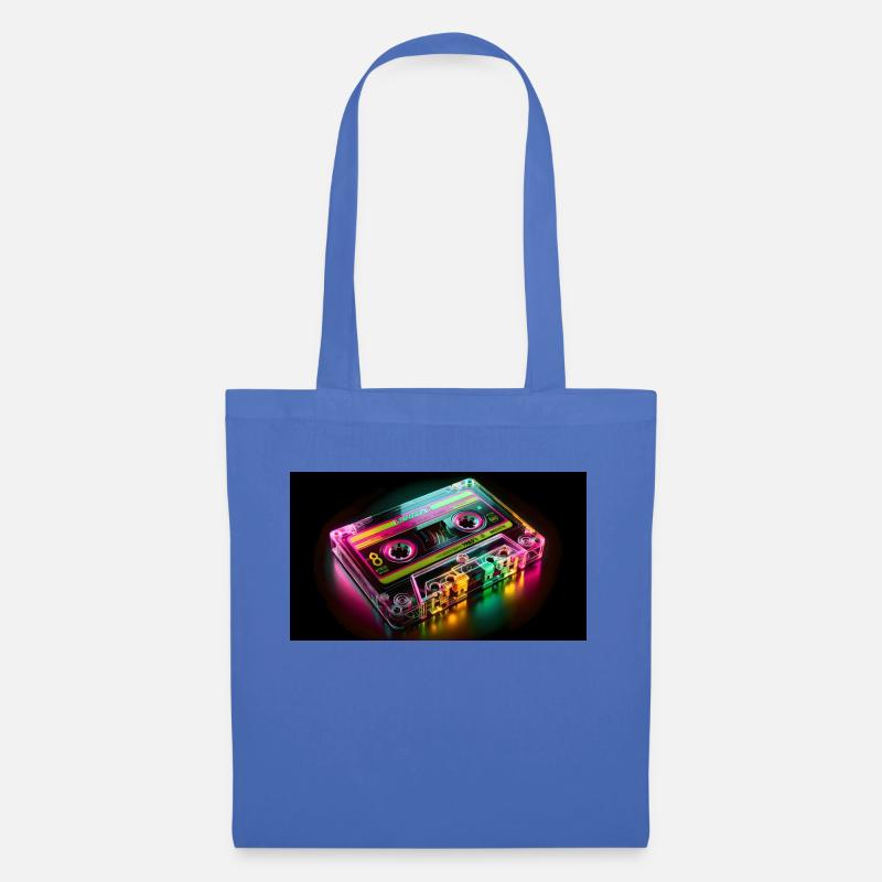 Neon Cassette - Stoffbeutel - Hellblau