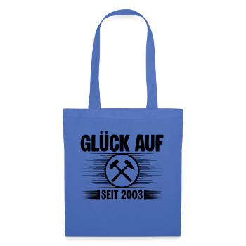 Glueck auf seit 2003 - Stoffbeutel - Hellblau - Vorne