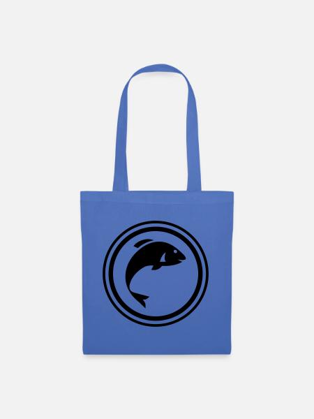 Fisch Symbol - Stoffbeutel - Hellblau