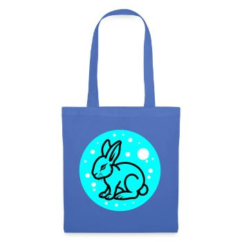 Hase Ostern Symbol - Stoffbeutel - Hellblau - Vorne