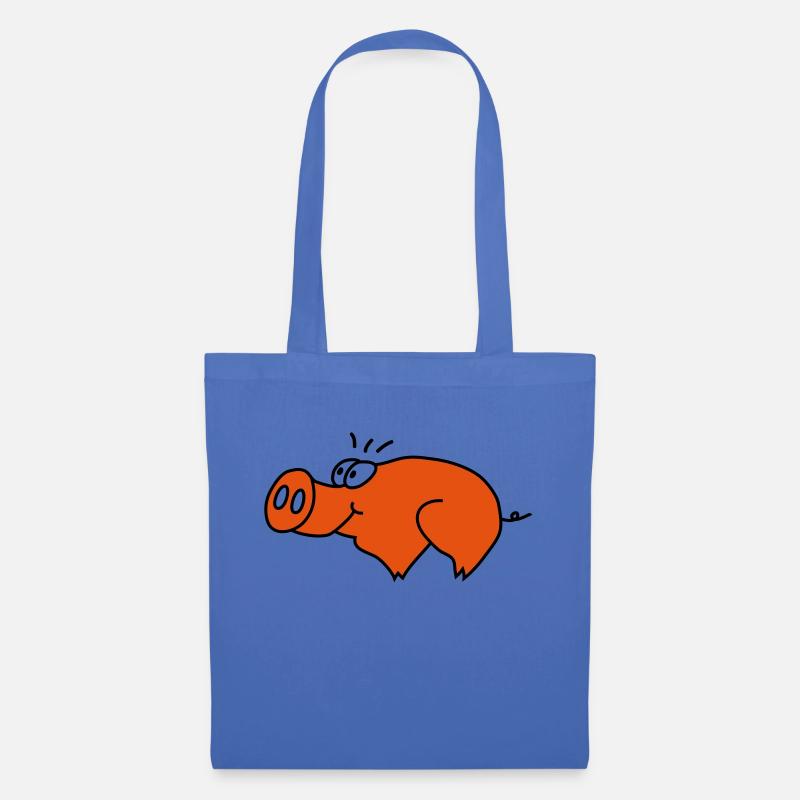 Schwein - Stoffbeutel - Hellblau