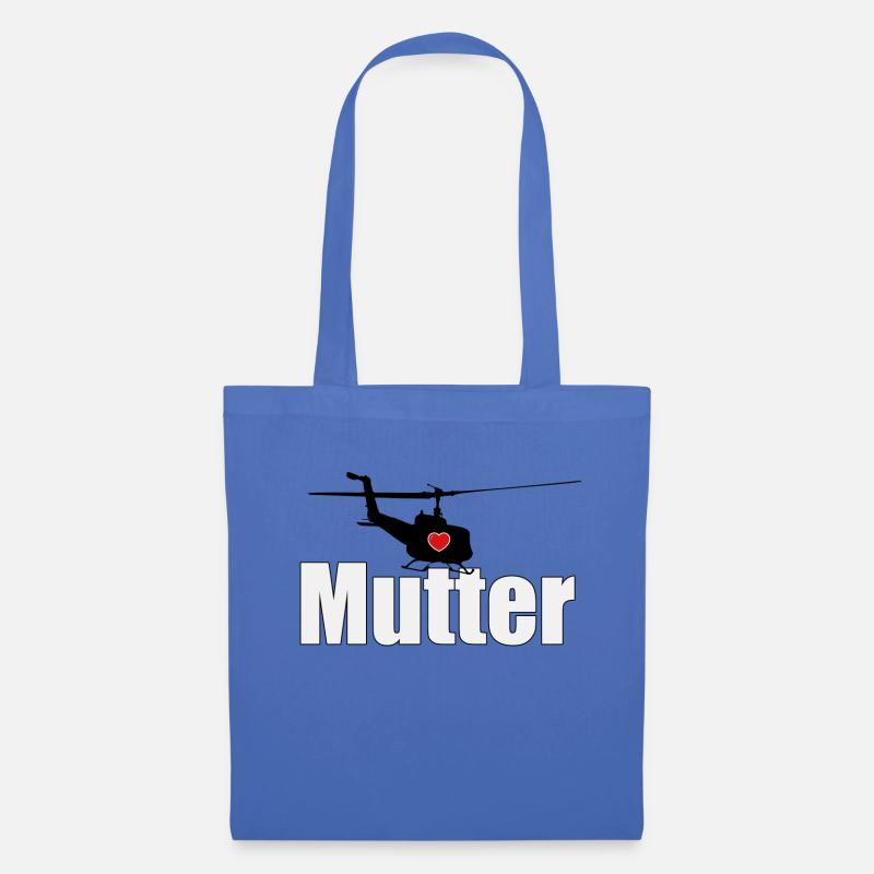 Helikopter Mutter - das Geschenk zum Muttertag - Stoffbeutel - Hellblau