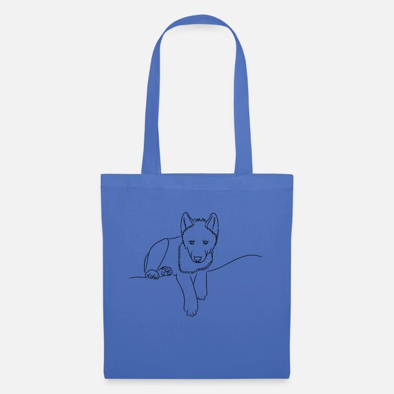 Wolf - Stoffbeutel - Hellblau