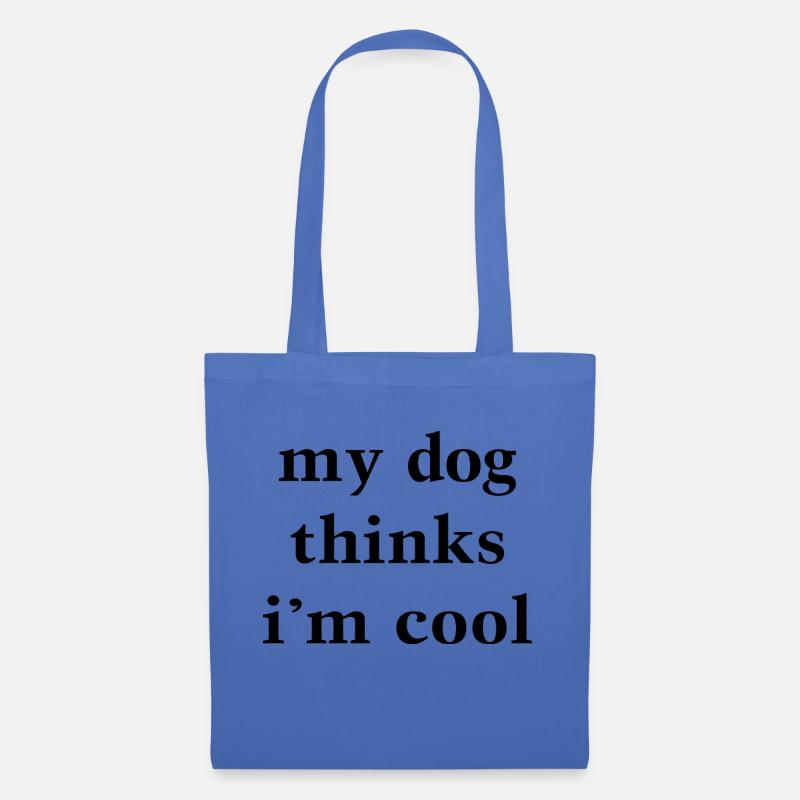 Chien de chien - Sac en tissu - bleu pâle