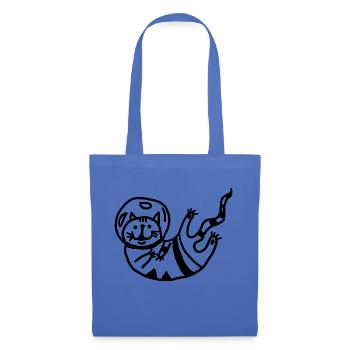 Katzen-Astronaut - Stoffbeutel - Hellblau - Vorne