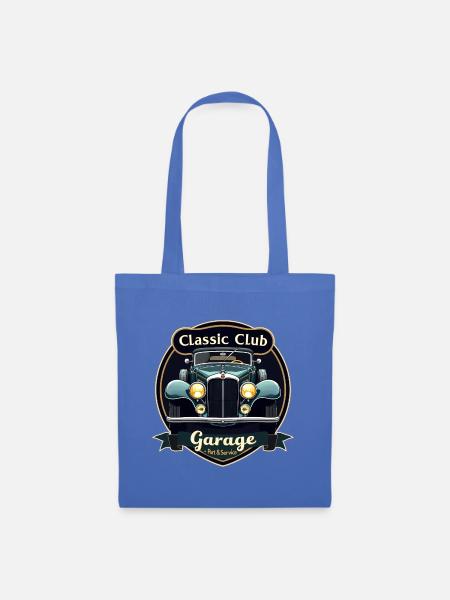 Classic Club Garage –Oldtimer Club - Stoffbeutel - Hellblau