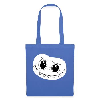 Monster Gesicht - Stoffbeutel - Hellblau - Vorne
