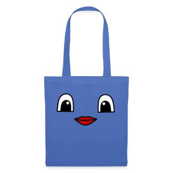 Cute face with red lips - Stoffbeutel - Hellblau - Vorne