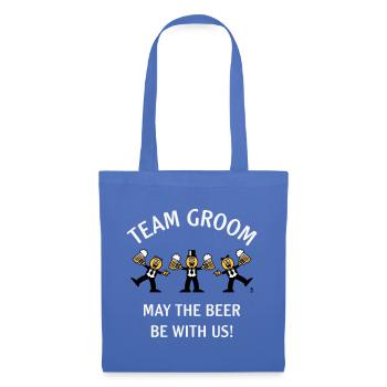 Team Groom (Caricature / Bière avec nous / 3C / W) - Sac en tissu - bleu pâle - Devant