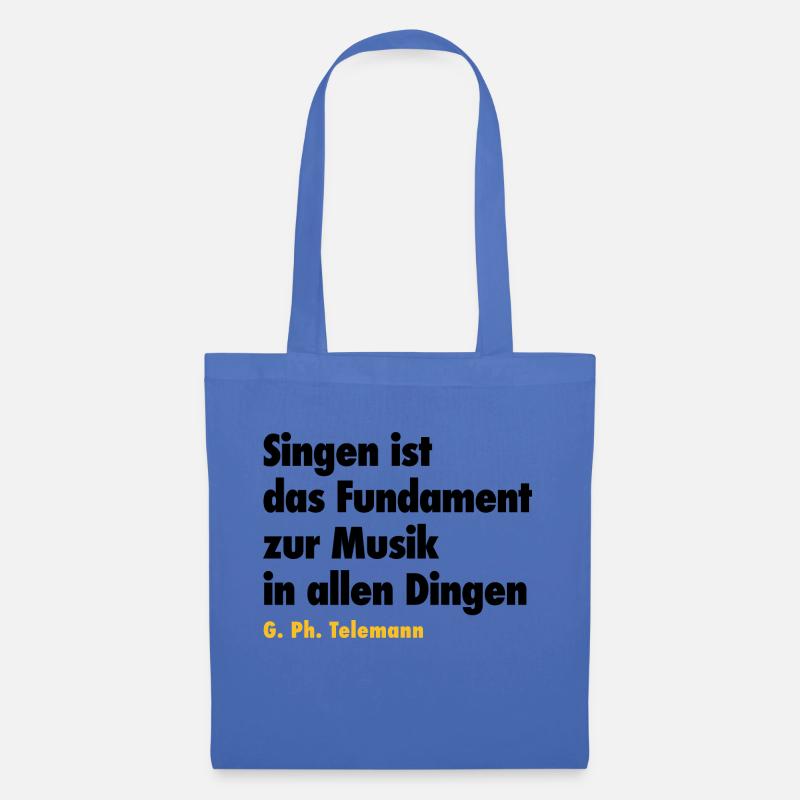 Singen ist das Fundament - Stoffbeutel - Hellblau