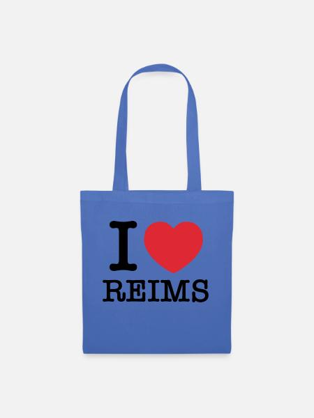 Ich liebe Reims | Reims | I Herz Reims | Frankreich - Stoffbeutel - Hellblau
