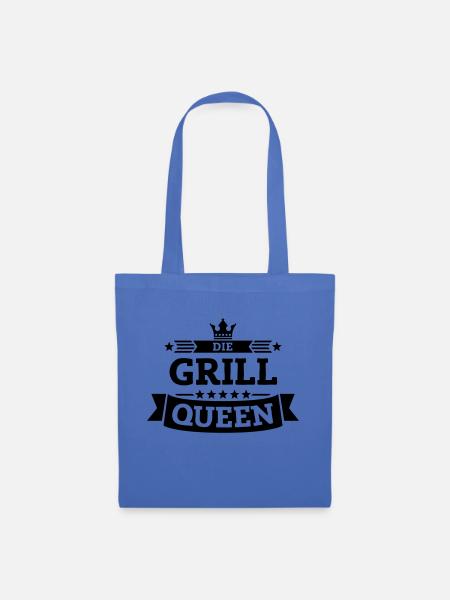 Die Grill-Queen - Stoffbeutel - Hellblau