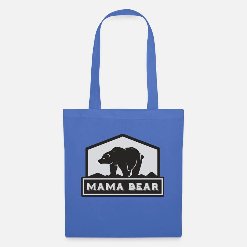 Mama Bear - Bärenmama lustiges Geschenk Muttertag - Stoffbeutel - Hellblau