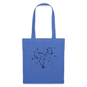 Fisch / Pisces Sternzeichen, Nachthimmel, Planeten - Stoffbeutel - Hellblau - Vorne