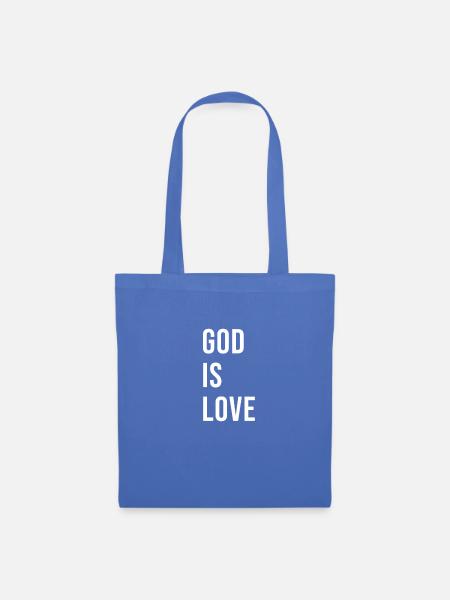 God is good - Christliches Design - Stoffbeutel - Hellblau