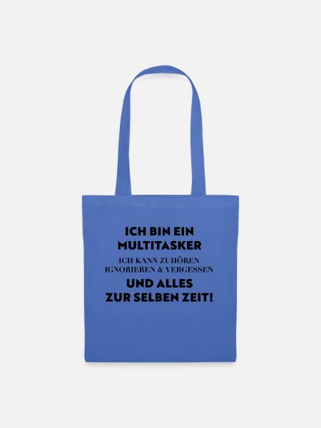 Multitasker ignorieren vergessen zuhören - Stoffbeutel - Hellblau