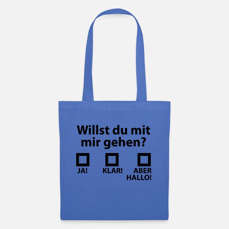 Willst du mit mir gehen? - Stoffbeutel - Hellblau