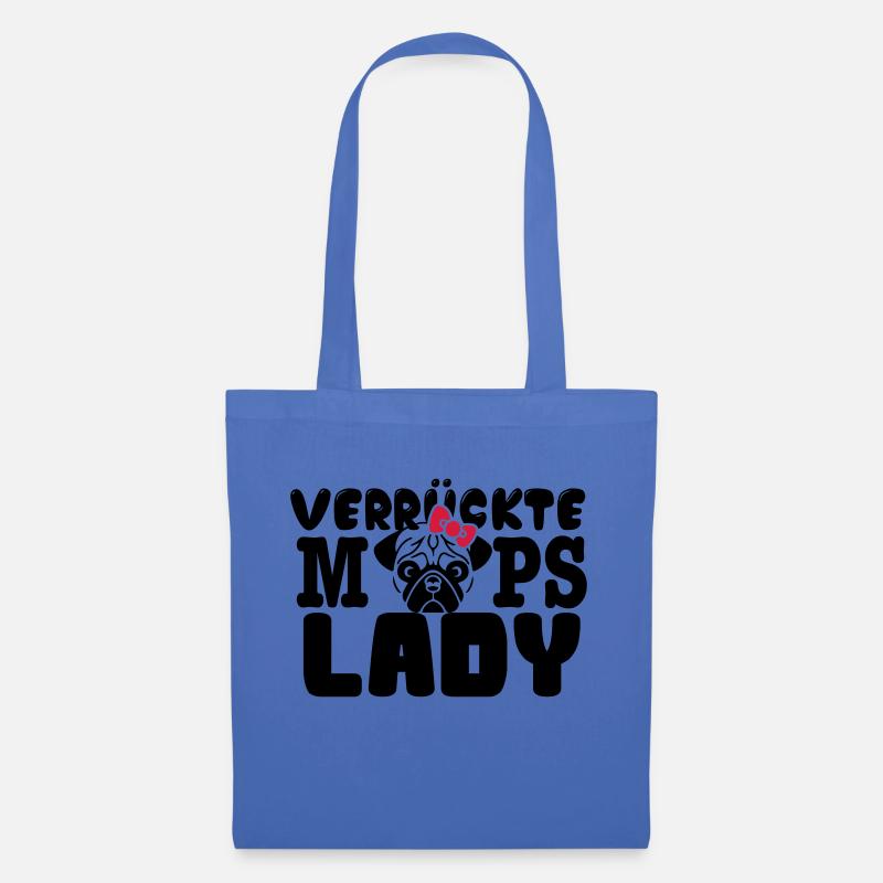 Mops - Stoffbeutel - Hellblau