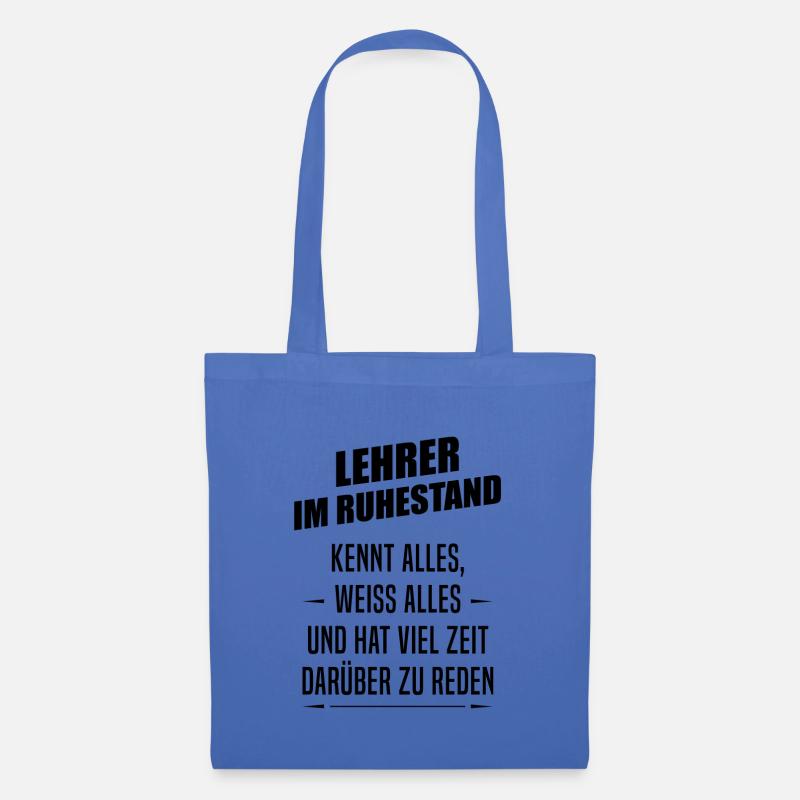 Lehrer im Ruhestand schwarz - Stoffbeutel - Hellblau