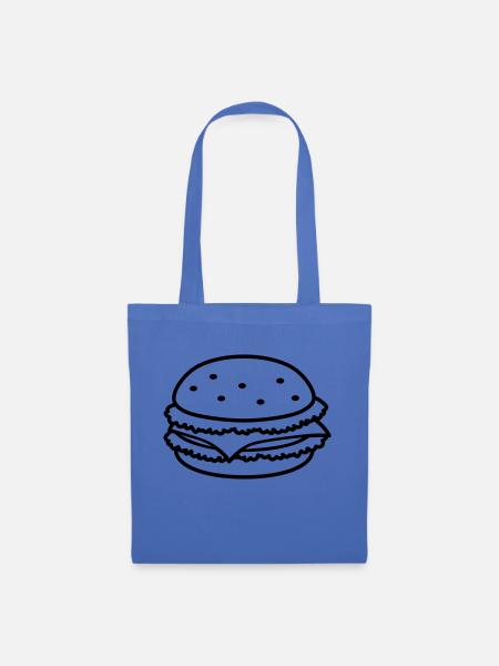 fastfood_hamburger_1c - Stoffbeutel - Hellblau