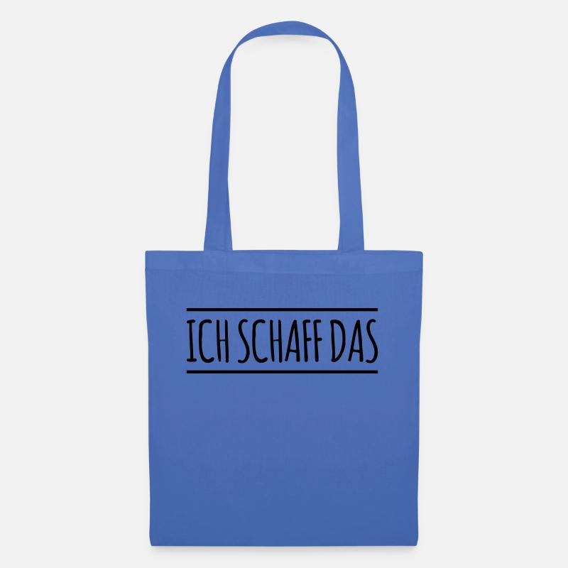 Ich schaff das - Linie - Stoffbeutel - Hellblau