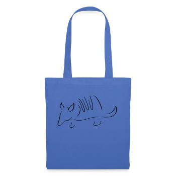 Armadillo Line Art - Minimalist - Tote Bag - light blue - Front