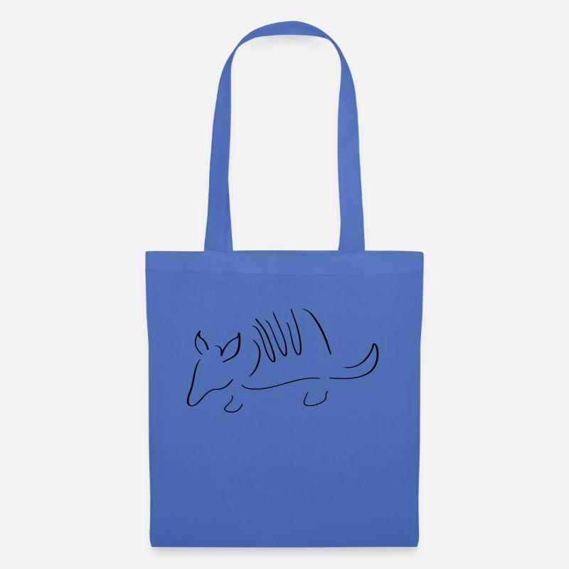 Gürteltier Line Art - Minimalistisch - Stoffbeutel - Hellblau