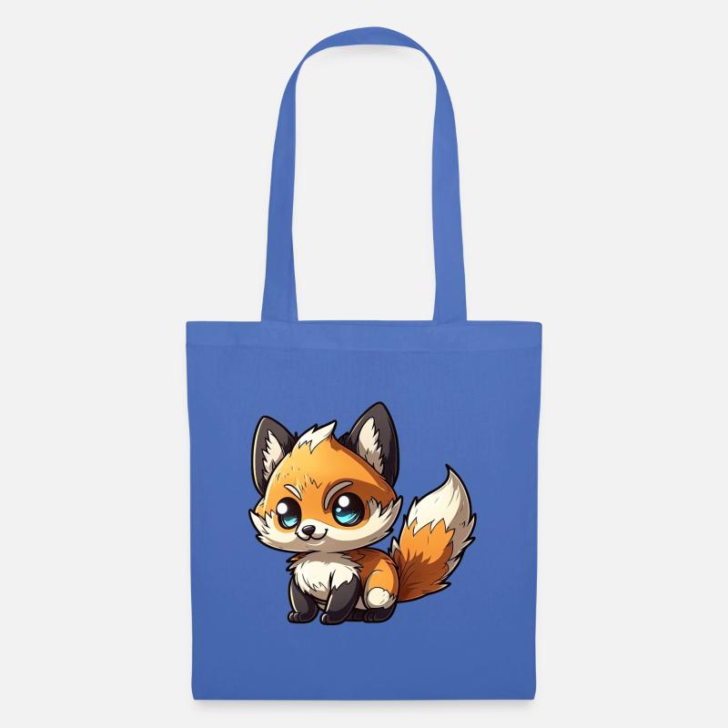 Süßes Baby Fuchs Chibi - Stoffbeutel - Hellblau