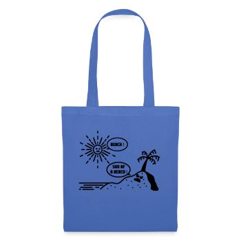 BEACH ! SUN OF A BEACH !(plage, été, vacances)flex - Sac en tissu - bleu pâle - Devant