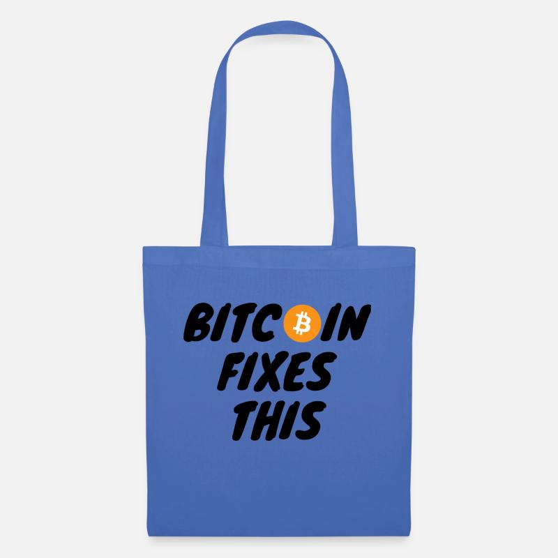 Krypto Bitcoin Fixes This - Stoffbeutel - Hellblau