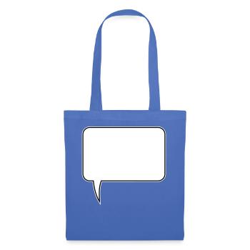 Sprechblase Rechteck Design - Stoffbeutel - Hellblau - Vorne