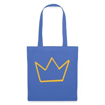 Krone Krone Krone Tiara Corona - Stoffbeutel - Hellblau - Vorne