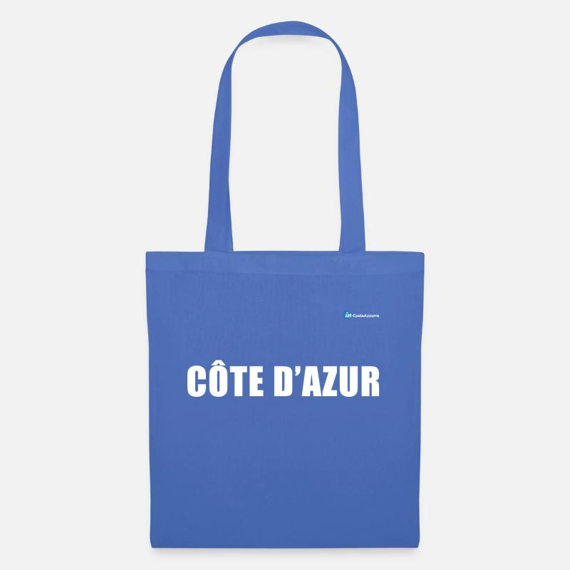 Weiße Côte d'Azur - Stoffbeutel - Hellblau