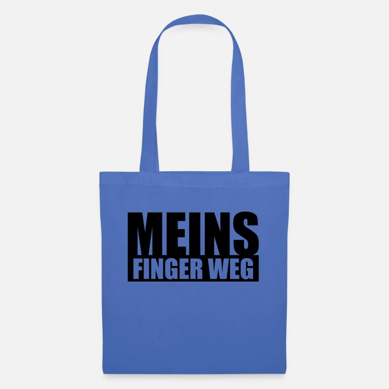 Meins - Finger weg - Stoffbeutel - Hellblau