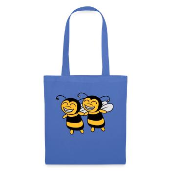 2 Kleine Bienen Freunde - Stoffbeutel - Hellblau - Vorne