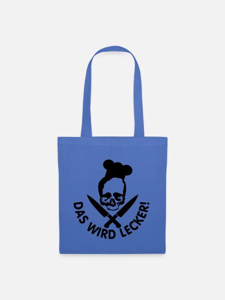 lecker kochen / kochen / lecker / skull - Stoffbeutel - Hellblau