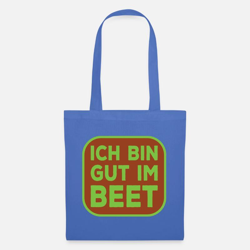Ich bin gut im Beet lustiger Gärtner Spruch - Stoffbeutel - Hellblau