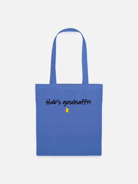 Hab's geschafft! - Stoffbeutel - Hellblau