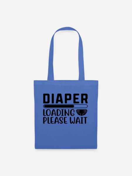 Diaper Loading Please Wait - Stoffbeutel - Hellblau