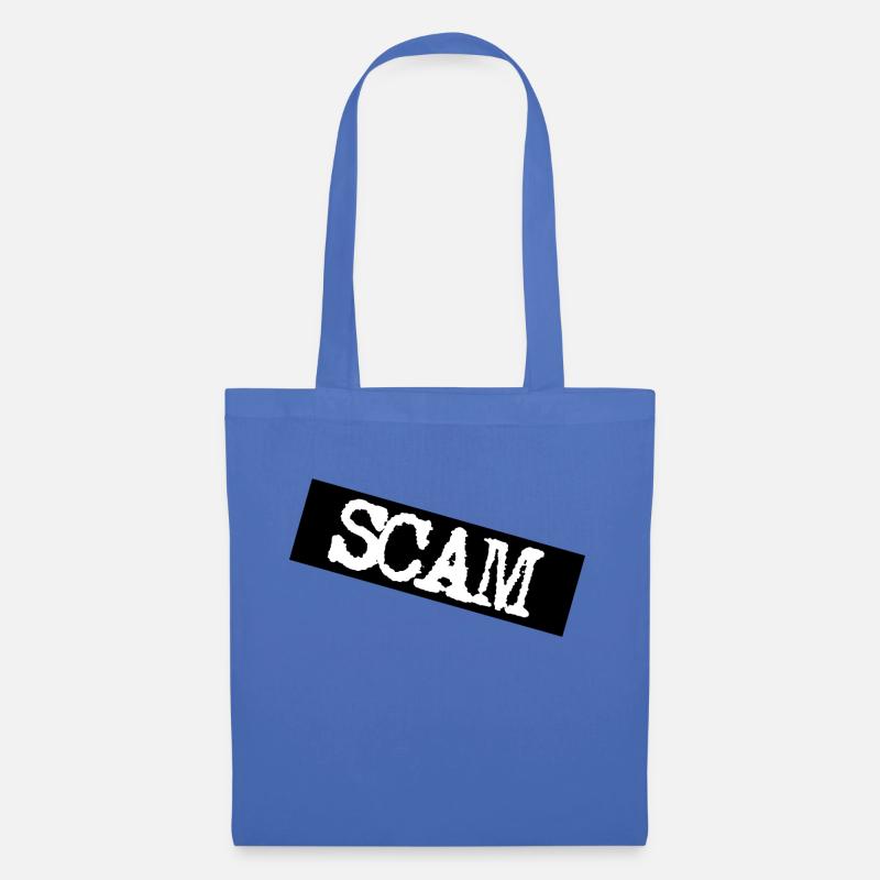 SCAM - Cryptocurrency black - Stoffbeutel - Hellblau