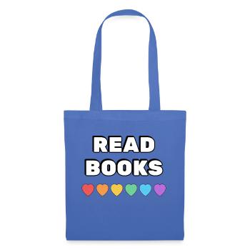 Lire des livres Rainbow Hearts - Sac en tissu - bleu pâle - Devant